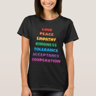 T-shirt Amour, paix...