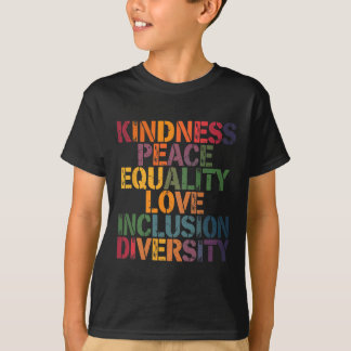 T-shirt Amour Paix Diversité Inclusion Égalité Black Hist