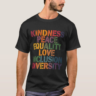 T-shirt Amour Paix Diversité Inclusion Égalité Black Hist