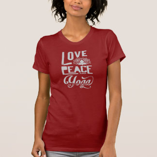 T-shirt Amour, paix et yoga