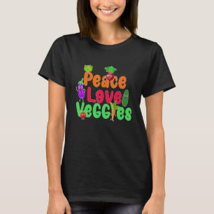 T-shirt Amour Paix Végétalien Végétarien Végétalien Jour L