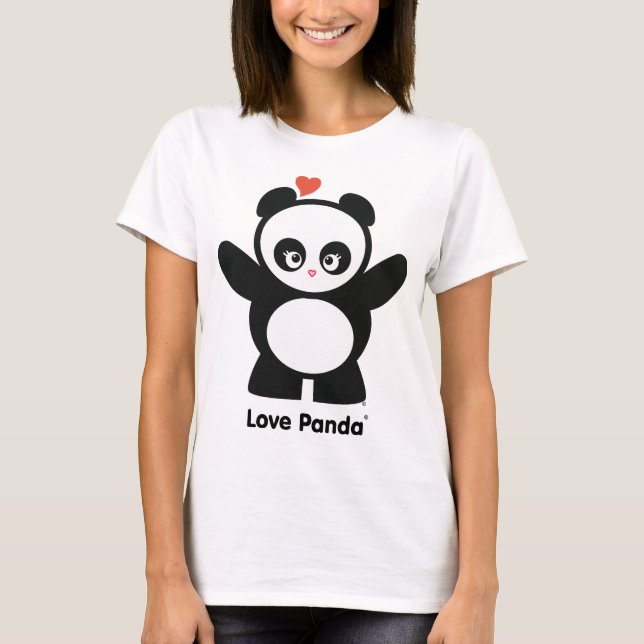T-shirt Amour Panda® Longs manches pour dames (Devant)