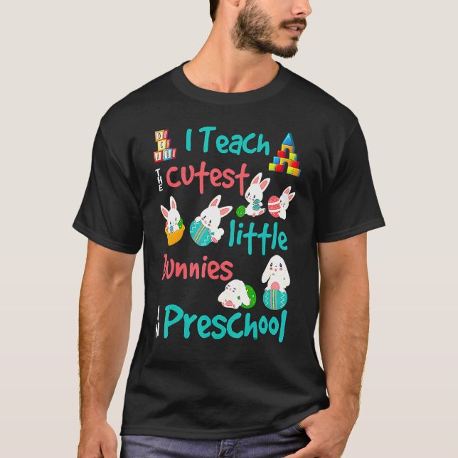T-shirt Amour Pâques Primaire Enseignant Bunny Cute Hap (Devant)