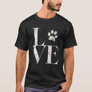 T-shirt Amour Paw Furry Chat et chien amis