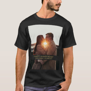 T-shirt Amour photo anniversaire moderne