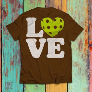 T-shirt Amour Pickleball Cœur