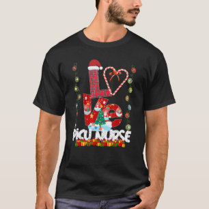 T-shirt Amour Picu Infirmière Chapeau de Père Noël Bonbon