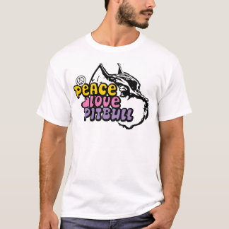 T-shirt Amour Pitbull, anti BSL de paix