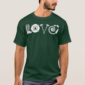 T-shirt Amour pompier pompier pompier pompier pompier