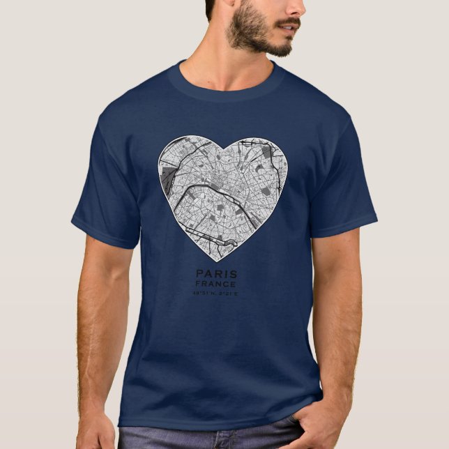 T-shirt Amour pour fille de Paris (Devant)