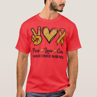 T-shirt Amour pour la paix amusant soigner l'enfance Cance