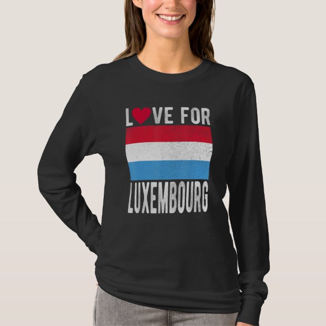 T-shirt Amour pour le Luxembourg (Devant)