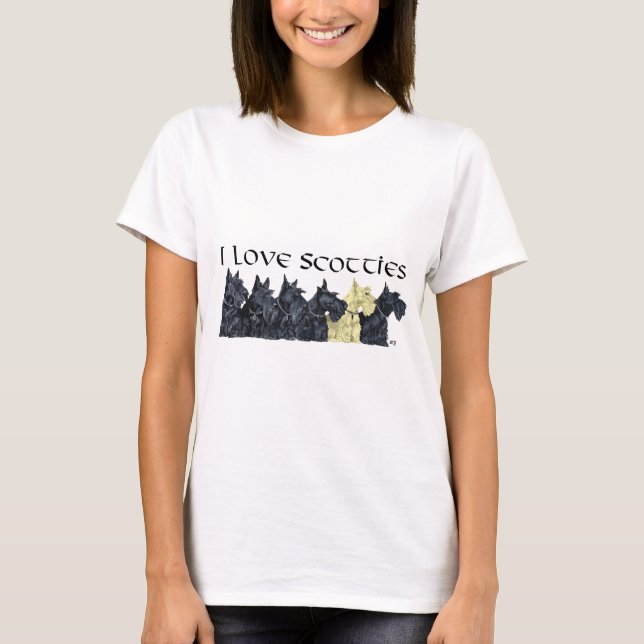 T-shirt Amour pour le Terrier Écossais (Devant)