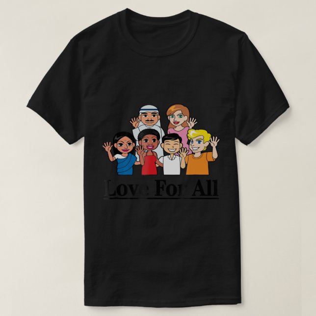 T-shirt Amour Pour Tous- Multicultural Race Unité Diversit (Design devant)