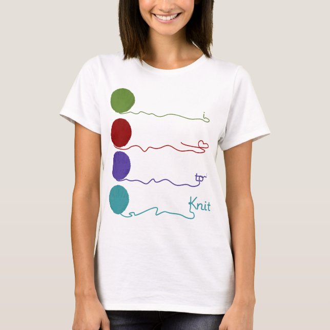 T-shirt Amour pour tricoter la chemise (Devant)