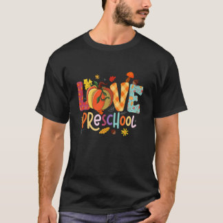 T-shirt Amour Préscolaire Action de grâce Automne Préscola