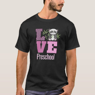 T-shirt Amour préscolaire Panda Ours préscolaire Mange d'e