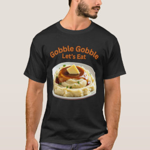 T-shirt Amour Purée De Pomme De Terre Rétro Thanksgiving D