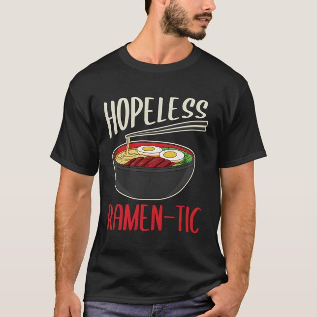 T-shirt Amour Ramen-Tic Ramen Noodles Drôle I (Devant)