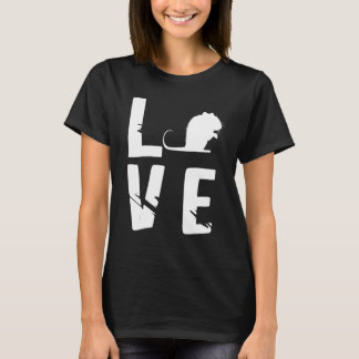 T-shirt Amour Rat Souris Rat Lover Rodent Animal Rat Lover