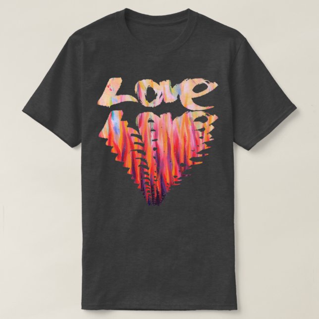 T-shirt Amour résultats lignes nouveauté art motif origina (Design devant)