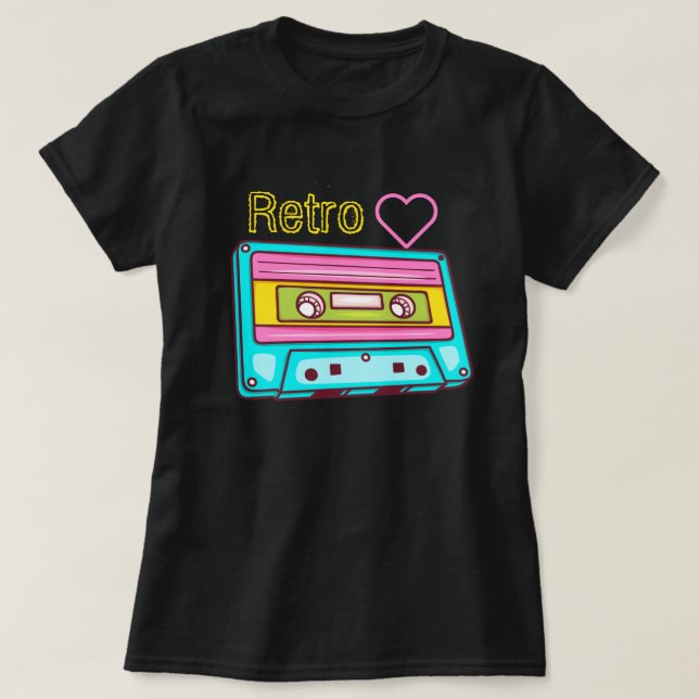 T-shirt Amour rétro (Design devant)