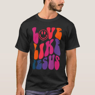 T-shirt Amour Rétro Comme Jésus Dieu Religieux Parole Chré