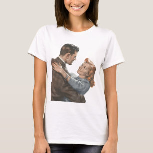 T-shirt Amour Rétro Romance Jeunes Mariés Danse-t-on?