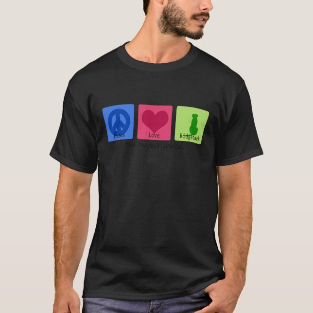 T-shirt Amour Ridgeback de paix (Devant)