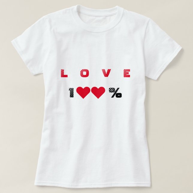 T-Shirt Amour Romantique (Design devant)