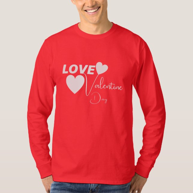 T-shirt Amour romantique Saint Valentin (Devant)