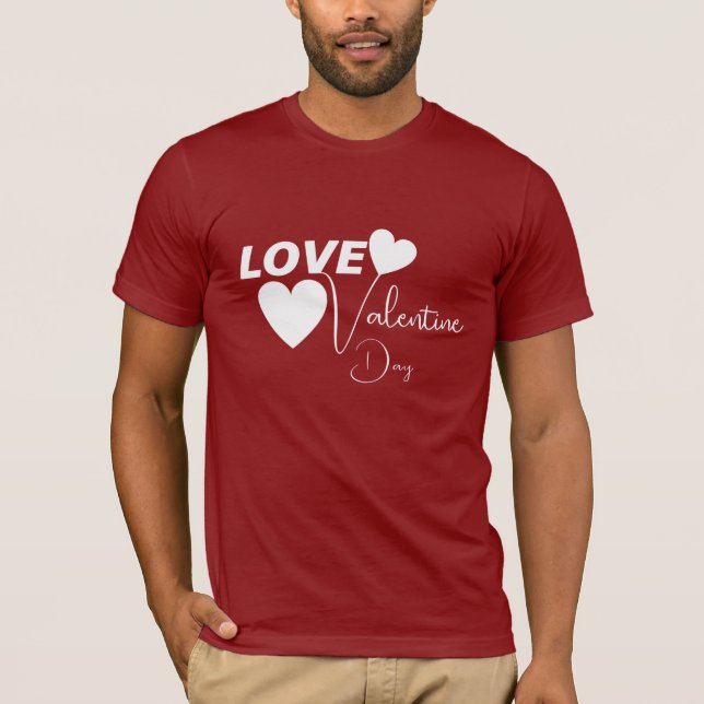 T-shirt Amour romantique Saint Valentin (Devant)