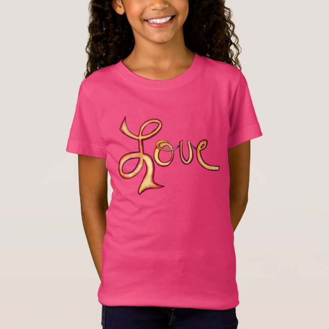 T-Shirt Amour rose glamour Tee - shirts d'Art Inspirationn (Devant)