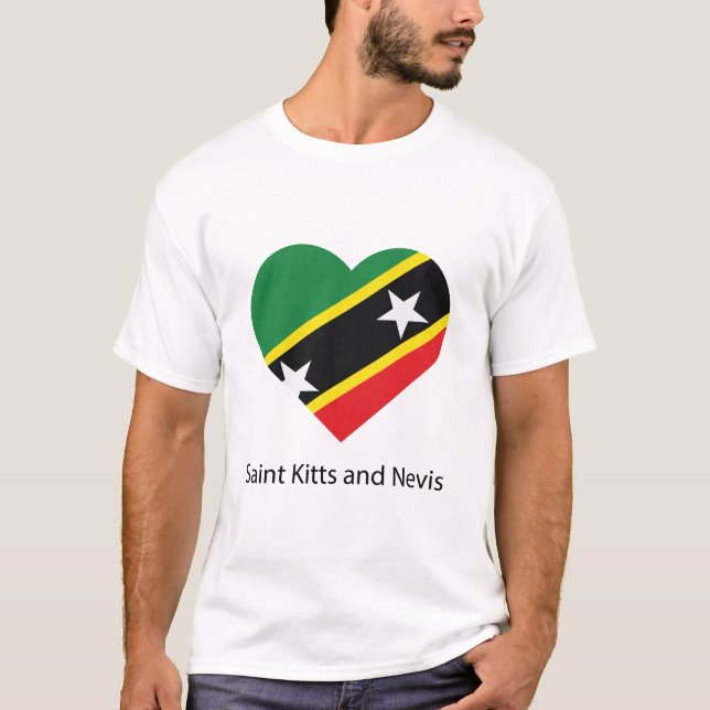 T-shirt Amour Saint Kitts et Nevis (Devant)