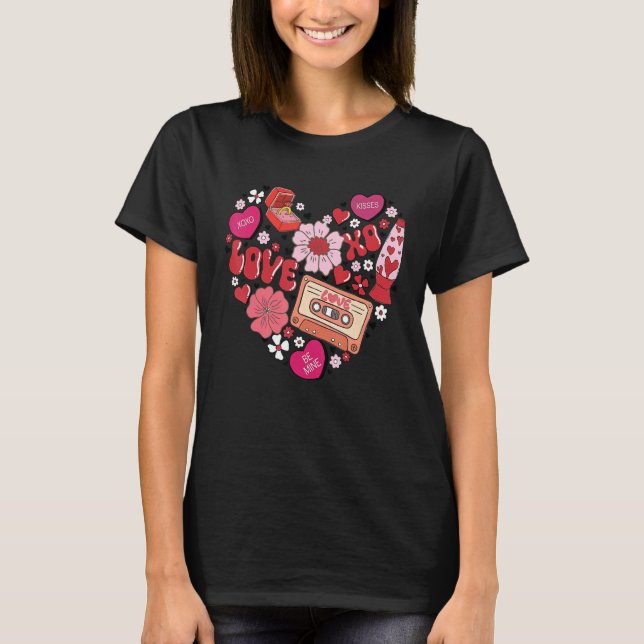 T-shirt Amour Saint-Valentin Conversation coeurs Ring Pop  (Devant)