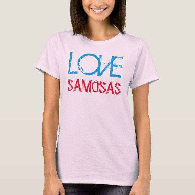 T-shirt amour samosas humour dessin humoristique de tee-sh (Devant)