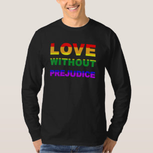 T-shirt Amour Sans Préjudice Lgbt Drapeau Gay pride Mois R