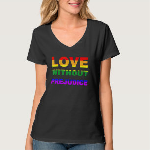 T-shirt Amour Sans Préjudice Lgbt Drapeau Gay pride Mois R