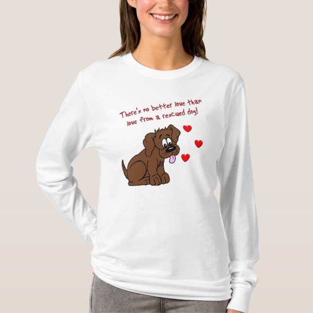 T-shirt Amour secouru de chien (Devant)