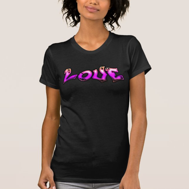 T-shirt Amour - Style Graffiti (Devant)