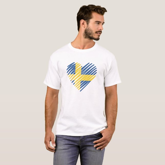 T-shirt amour suède-01-blanc (Devant entier)