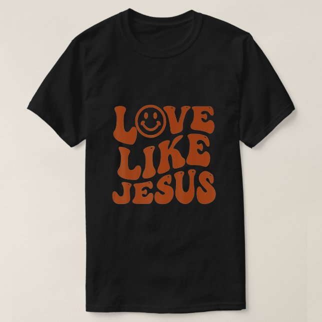 T-shirt Amour super Comme Jésus Préppy Religion Christian  (Design devant)