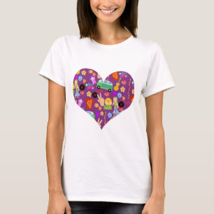 T-shirt Amour super du pourpre 60s