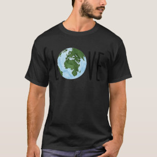 T-shirt Amour Terre, devenez écolo, monde vert, terre