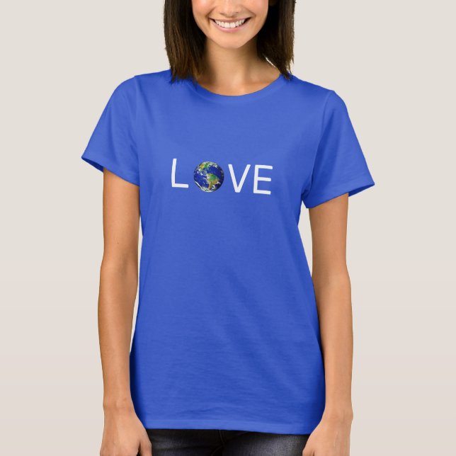 T-Shirt Amour Terre Moderne Tendance (Devant)