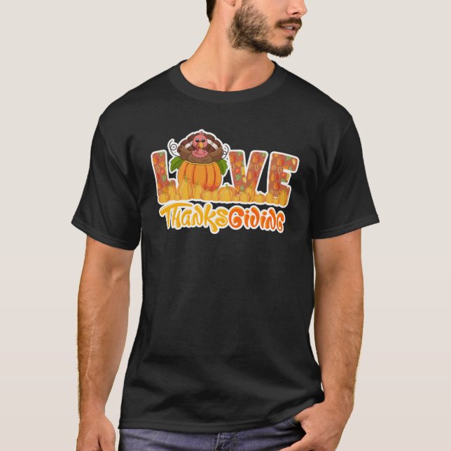 T-shirt Amour Thanksgiving Turquie Drôle Thanksgiving Turq (Devant)