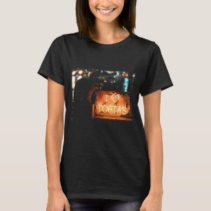 T-shirt Amour tortas raton laveur nourriture mexicaine 