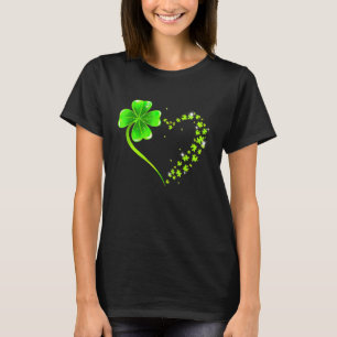 T-shirt Amour trèfle shamrock coeur chanceux charme irland