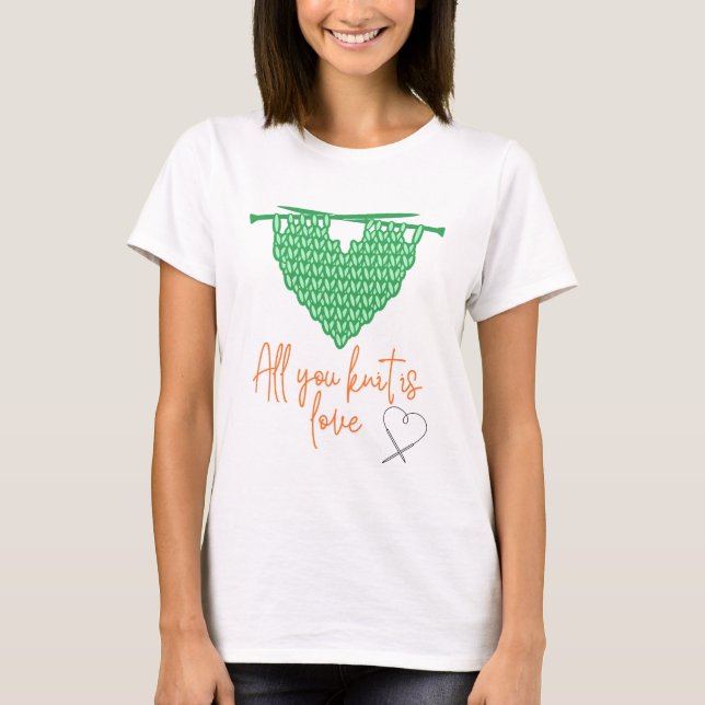 T-shirt Amour tricot (Devant)