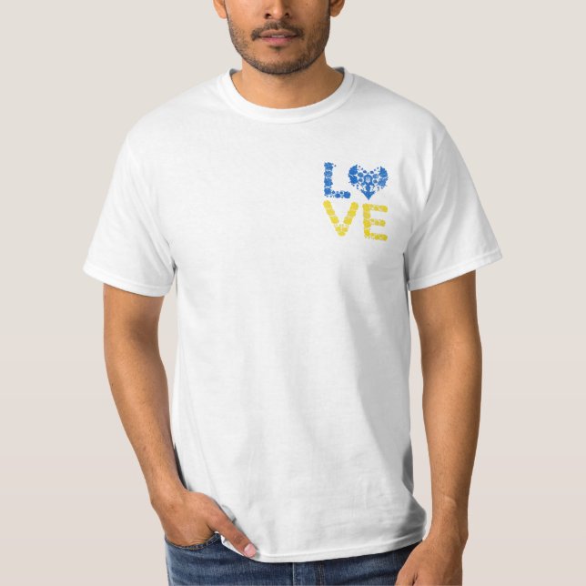 T-shirt Amour Ukraine Chemise Coeur Ukrainiens (Devant)